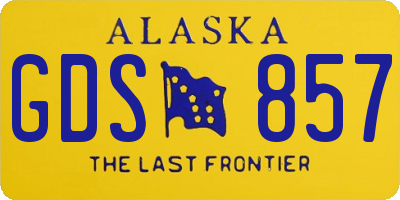 AK license plate GDS857