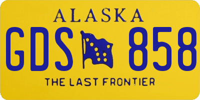 AK license plate GDS858