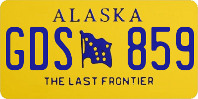 AK license plate GDS859