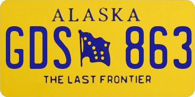 AK license plate GDS863