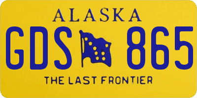 AK license plate GDS865