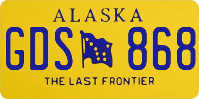 AK license plate GDS868