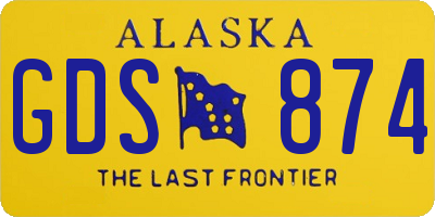 AK license plate GDS874