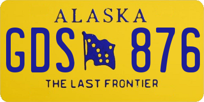 AK license plate GDS876