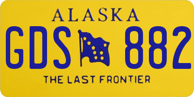 AK license plate GDS882