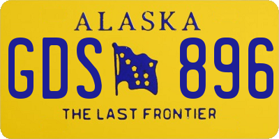 AK license plate GDS896
