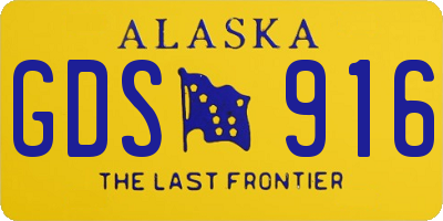 AK license plate GDS916
