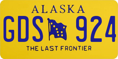 AK license plate GDS924
