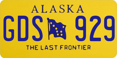 AK license plate GDS929