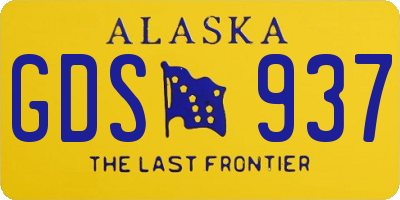 AK license plate GDS937