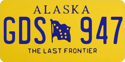 AK license plate GDS947