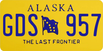 AK license plate GDS957