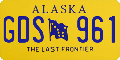 AK license plate GDS961