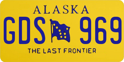 AK license plate GDS969