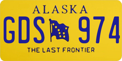 AK license plate GDS974