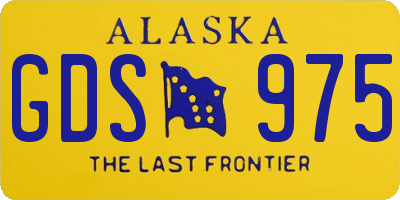 AK license plate GDS975