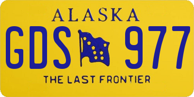 AK license plate GDS977