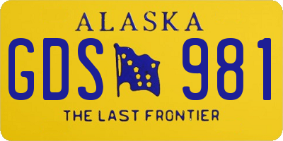 AK license plate GDS981