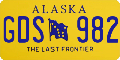 AK license plate GDS982