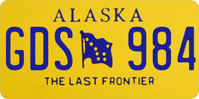 AK license plate GDS984