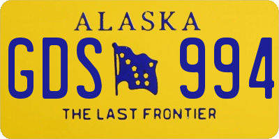 AK license plate GDS994