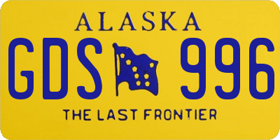 AK license plate GDS996