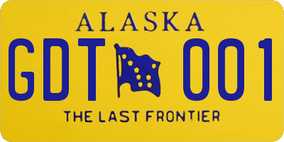 AK license plate GDT001