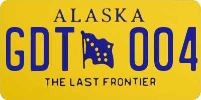 AK license plate GDT004