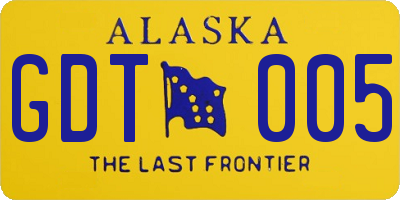 AK license plate GDT005