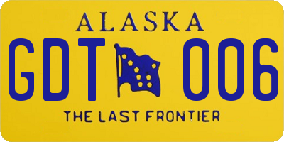 AK license plate GDT006