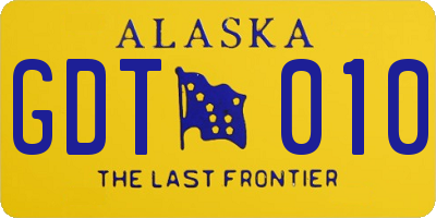 AK license plate GDT010