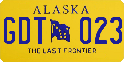 AK license plate GDT023