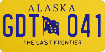 AK license plate GDT041