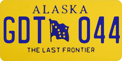 AK license plate GDT044