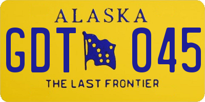 AK license plate GDT045
