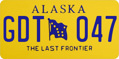 AK license plate GDT047