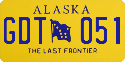 AK license plate GDT051