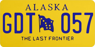 AK license plate GDT057
