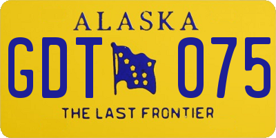 AK license plate GDT075