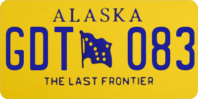 AK license plate GDT083