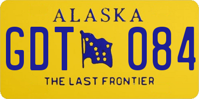 AK license plate GDT084