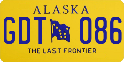 AK license plate GDT086
