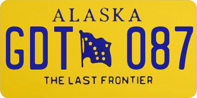 AK license plate GDT087