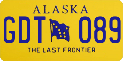AK license plate GDT089