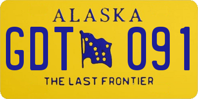 AK license plate GDT091