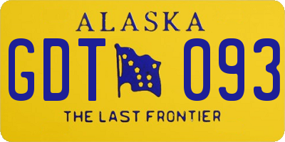 AK license plate GDT093