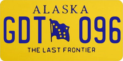 AK license plate GDT096