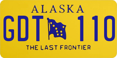 AK license plate GDT110