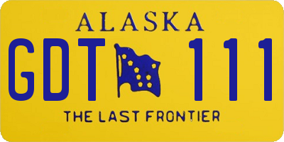 AK license plate GDT111