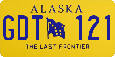 AK license plate GDT121